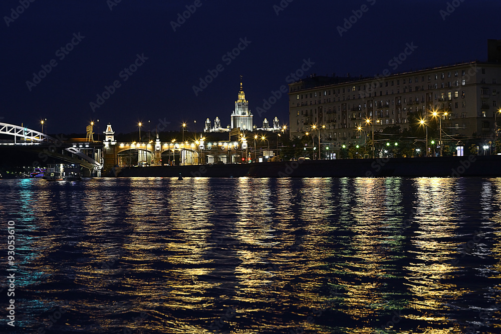 night landscape in St. Petersburg Russia