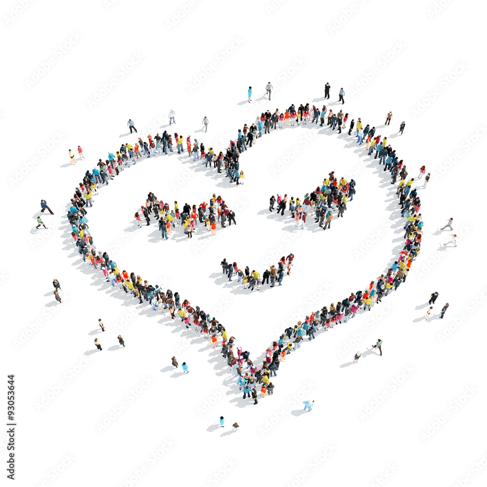 group people shape heart love group people shape heart love