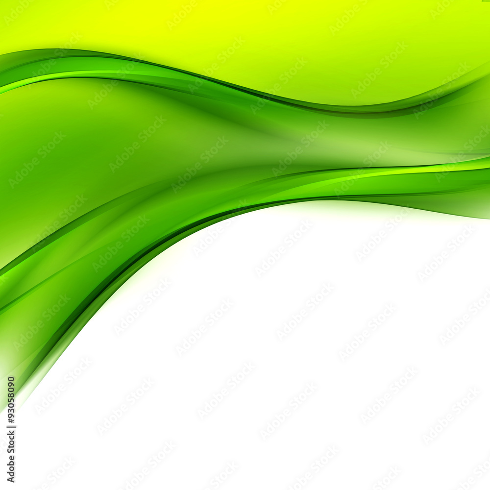Abstract Green Wave Design Stock Illustration | Adobe Stock