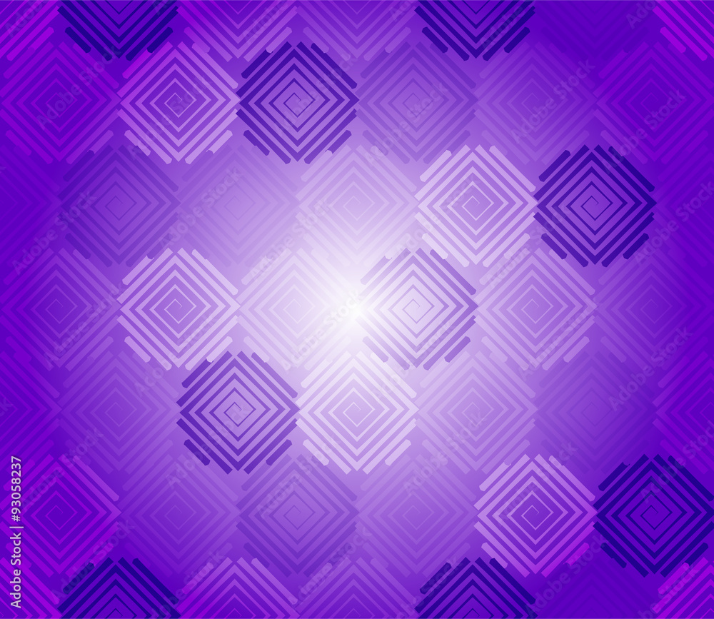 Fototapeta premium Spiral square patterns, Purple Design