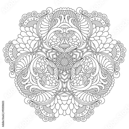  Black and white mandala.