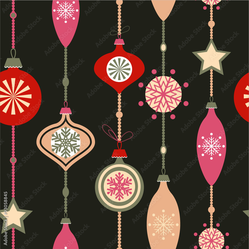 Christmas decorations on dark Christmas decorations on dark