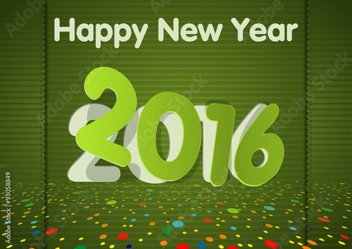Green Happy New Year Greeti...