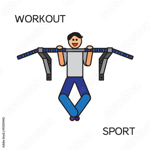 Sportman with sports equipment for street workout