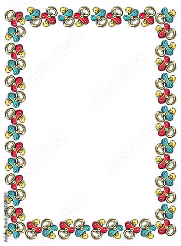 Frame with soothers