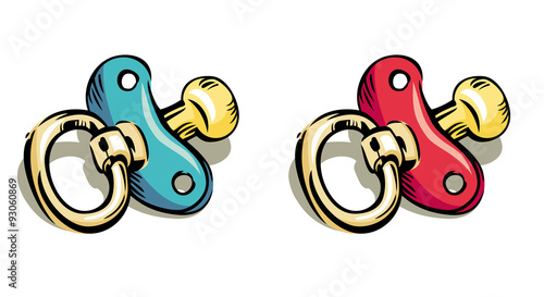 Three isolated baby soothers