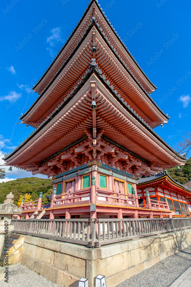 Pagoda Kiyomizu Temple in Kyoto Japan