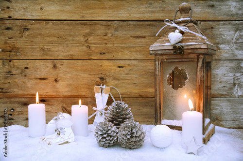 Weihnachtskarte - Holzlater...