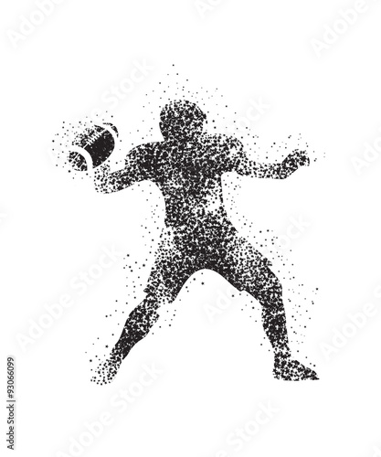 American Football ball Star silhouette