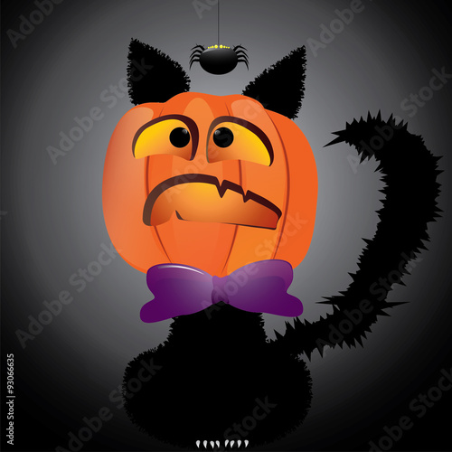 BLACK CAT MASKE FOR hALLOWEEN SCARED BY SPIDER