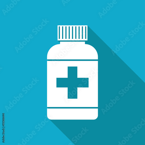 Vector flat bottle 