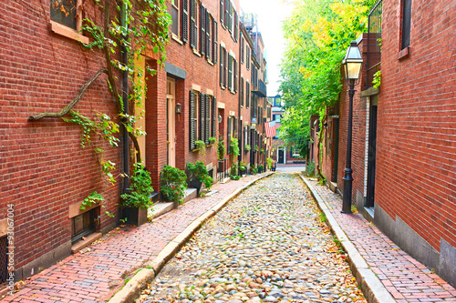 Historic Acorn Street at Boston
