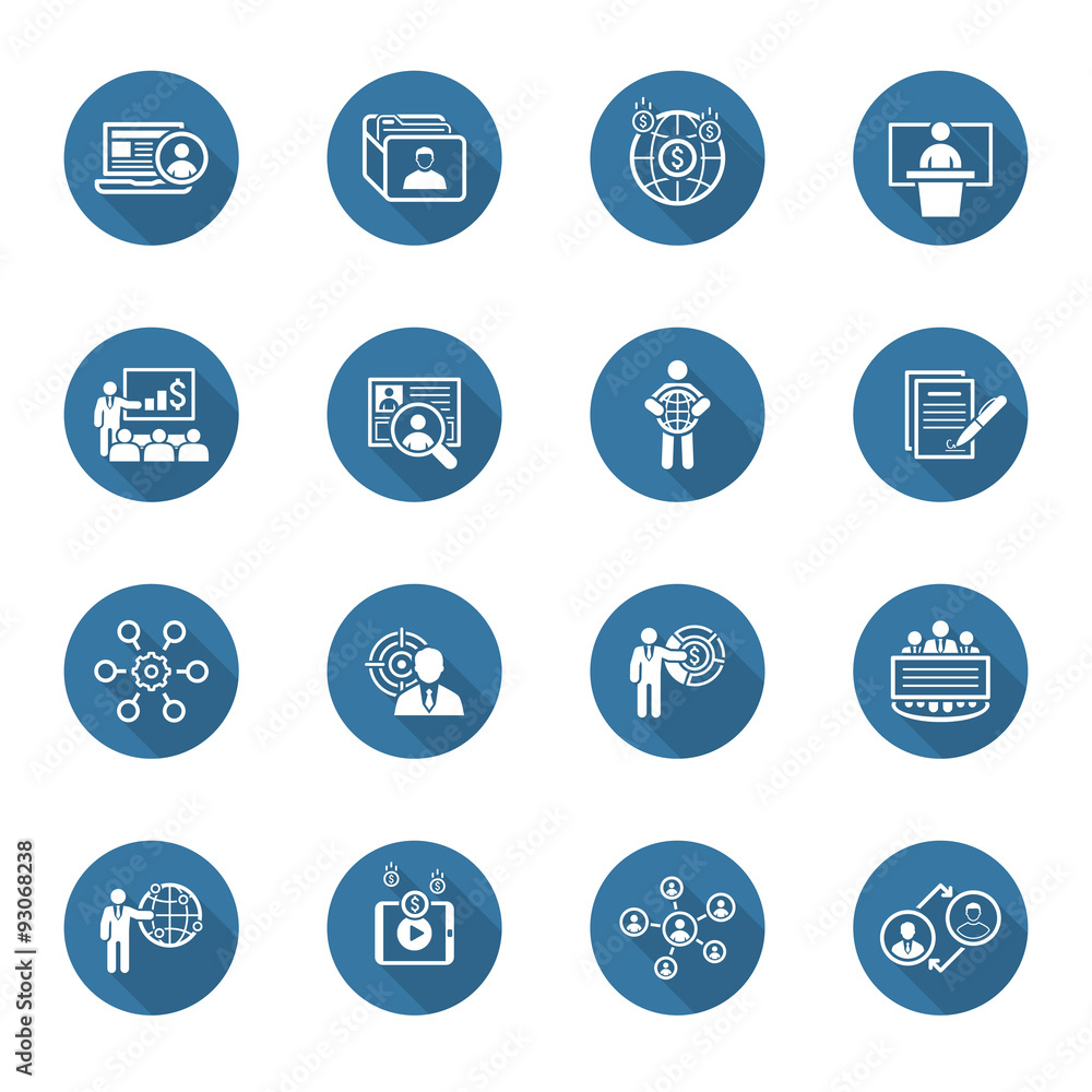 Business and Finances Icons Set. Flat Design. Business and Finances Icons Set. Flat Design.