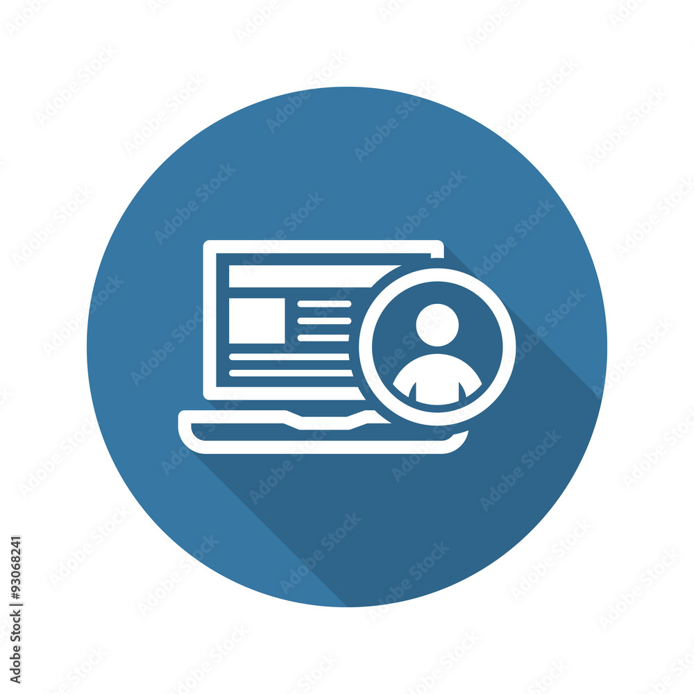 Online Support Icon. Business Concept. Flat Design. Online Support Icon. Business Concept. Flat Design.