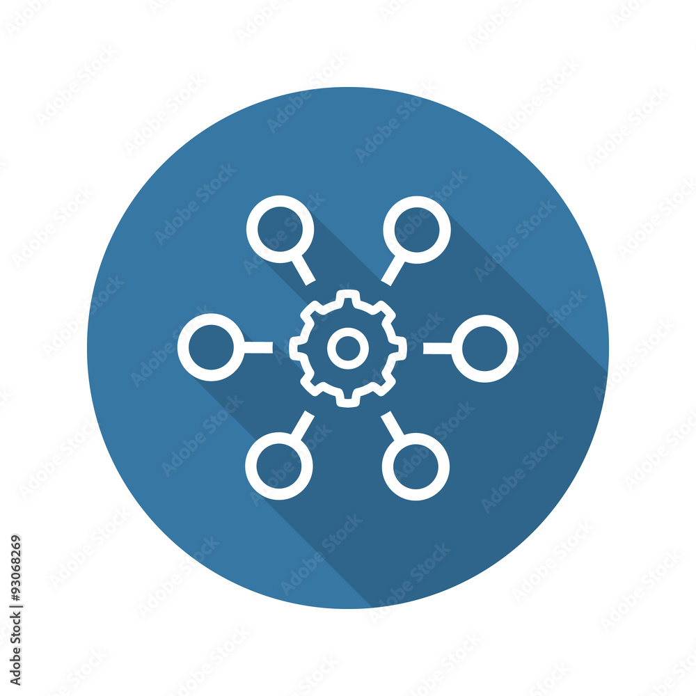 Process Automation Icon. Business Concept. Flat Design. Process Automation Icon. Business Concept. Flat Design.