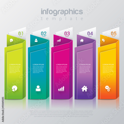 Vector corporate template menu label infographic mockup