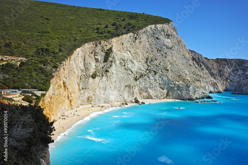 Fototapeta Naklejka Na Ścianę i Meble -  Blue Waters of Porto Katsiki Beach, Lefkada, Ionian Islands, Greece
