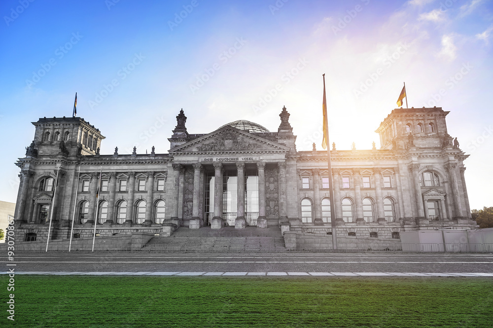 Reichstag building in Berlin, Germany.