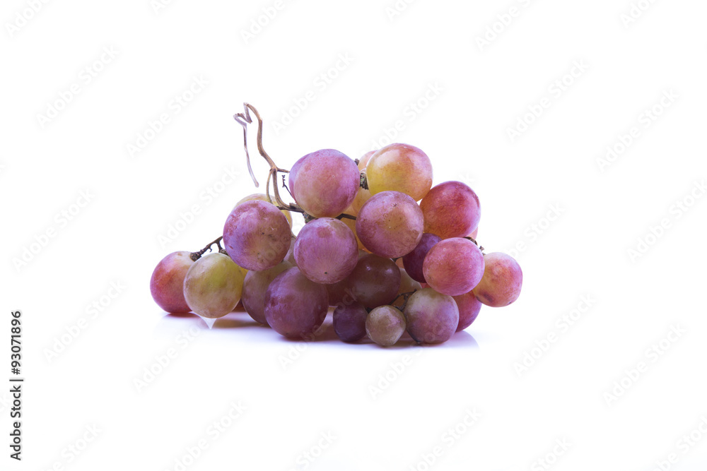 Red grape isolated on white background