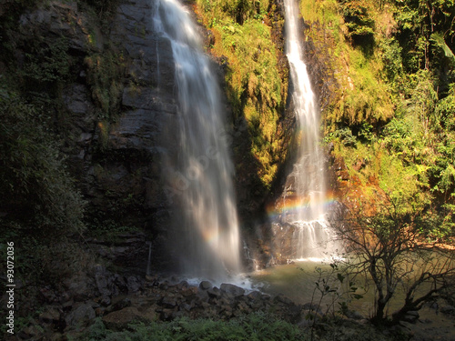 Thailand waterfall in Sukhothai (Tad Dao) with rainbows