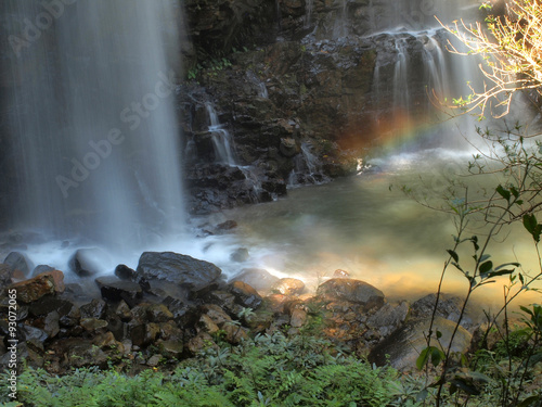 Thailand waterfall in Sukhothai  Tad Dao  with rainbows