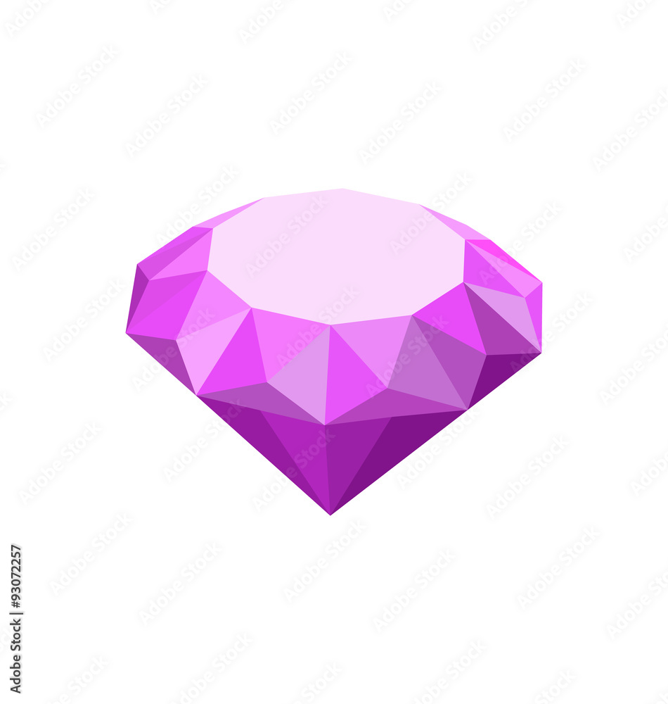 Purple Diamond Isolated on White Background Purple Diamond Isolated on White Background