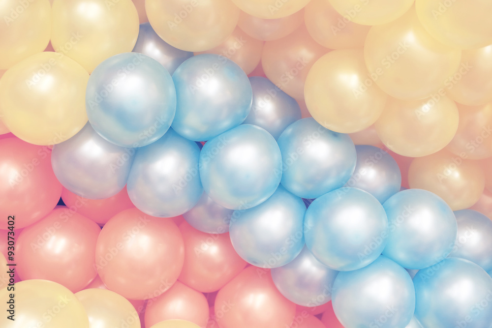 Colorful balloons background, vintage color.