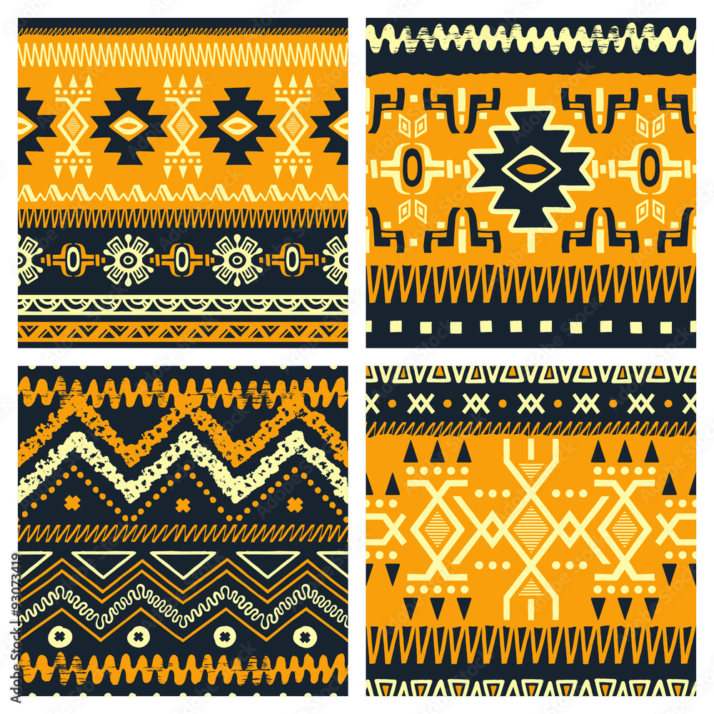 Fototapeta Ethnic patterns set 002