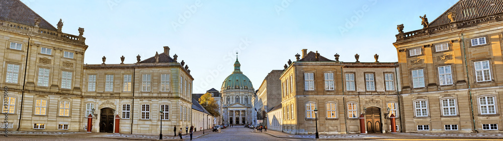 Copenhagen,the Frederik's Church and Amalienborg