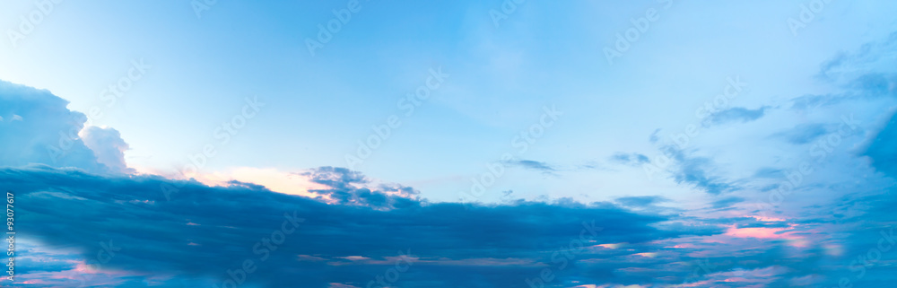 Sunset sky and cloud - Panorama effect