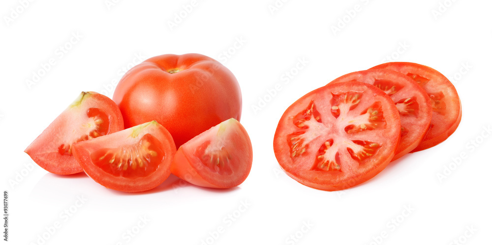Fresh red tomatoes isolated on white Fresh red tomatoes isolated on white