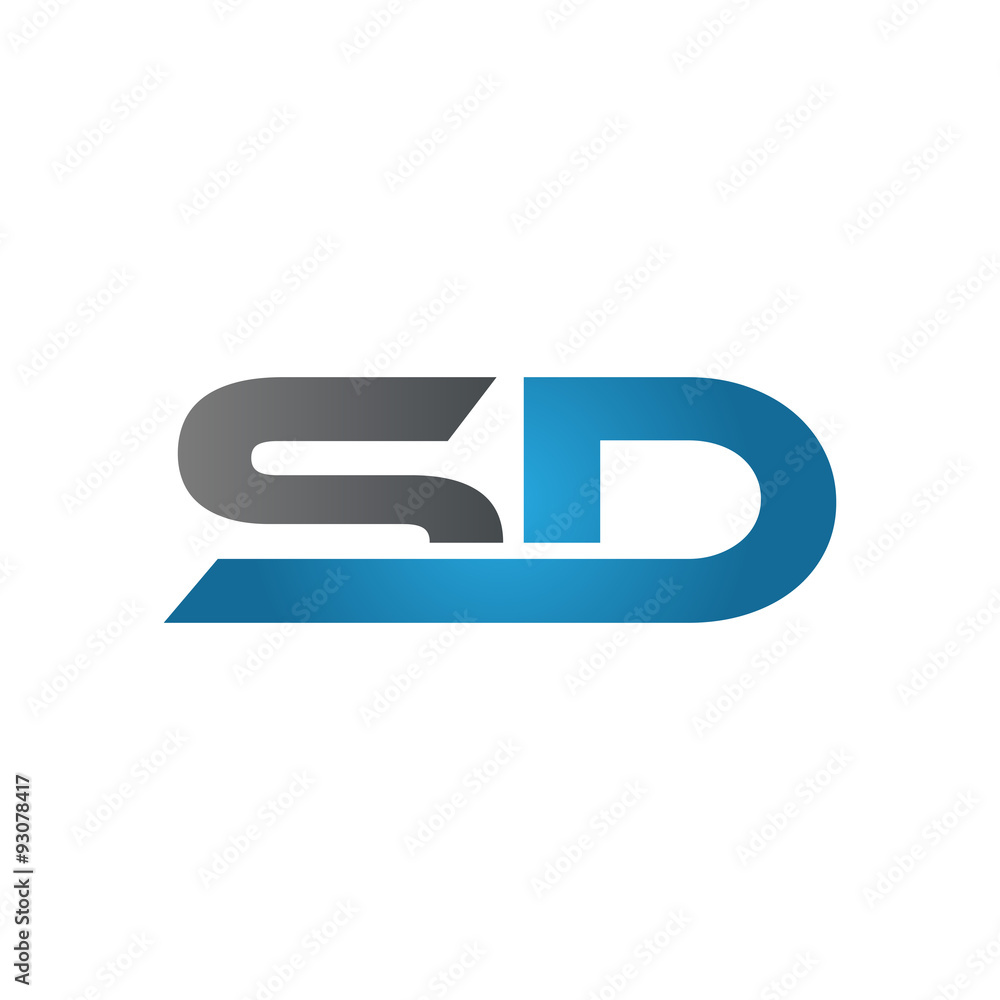 SD company linked letter logo blue SD company linked letter logo blue