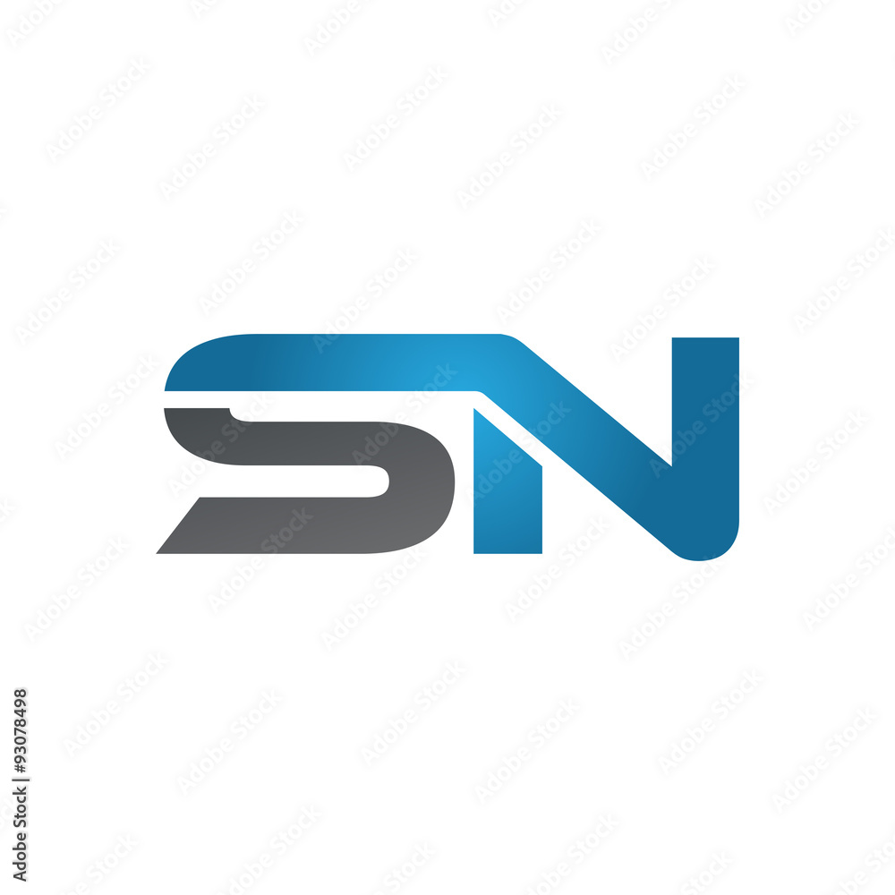 SN company linked letter logo blue SN company linked letter logo blue