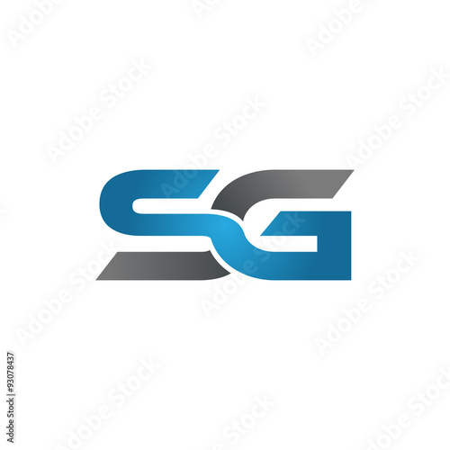 SG company linked letter logo blue