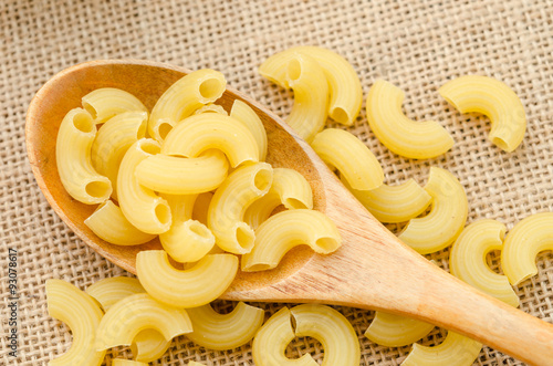 Italian Raw Macaroni Pasta.