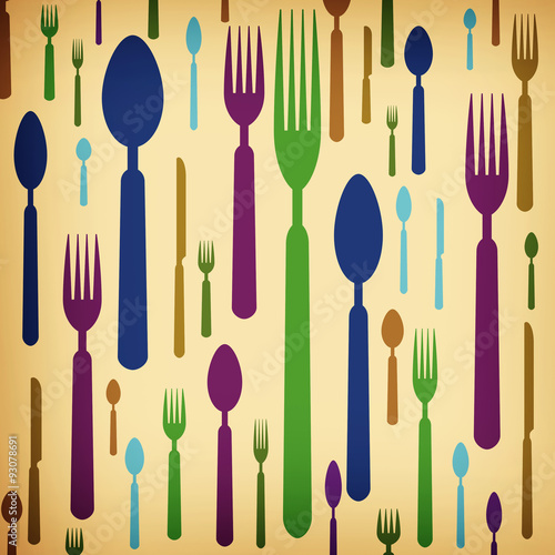 vintage utensils background design wallpaper