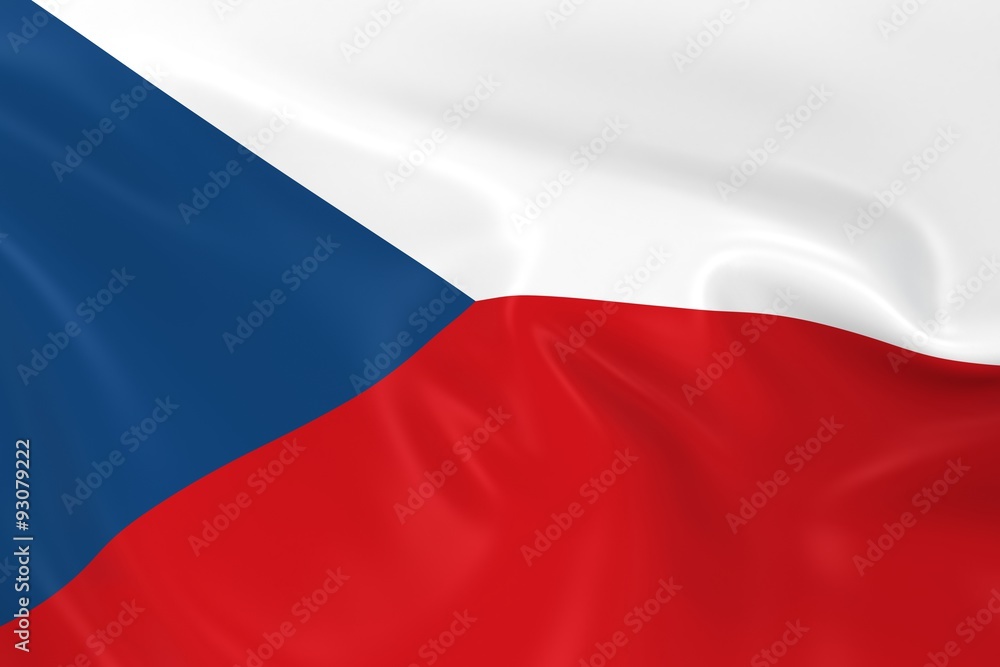 Waving Flag of the Czech Republic - 3D Render of the Czech Flag with Silky Texture Waving Flag of the Czech Republic - 3D Render of the Czech Flag with Silky Texture