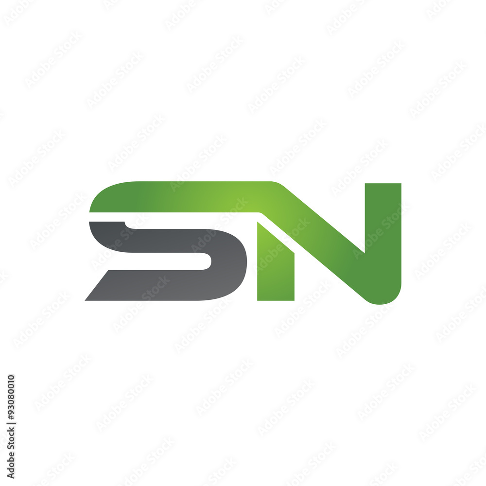 SN company linked letter logo green SN company linked letter logo green