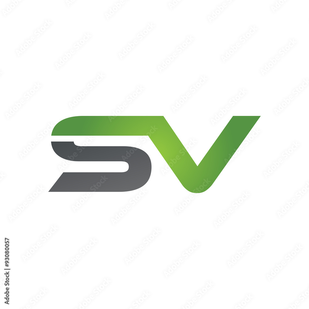 SV company linked letter logo green SV company linked letter logo green