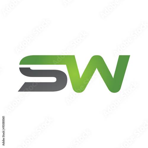 SW company linked letter logo green