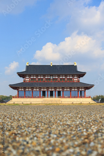 Daigokuden Hall of Heijo Palace in Nara, Japan