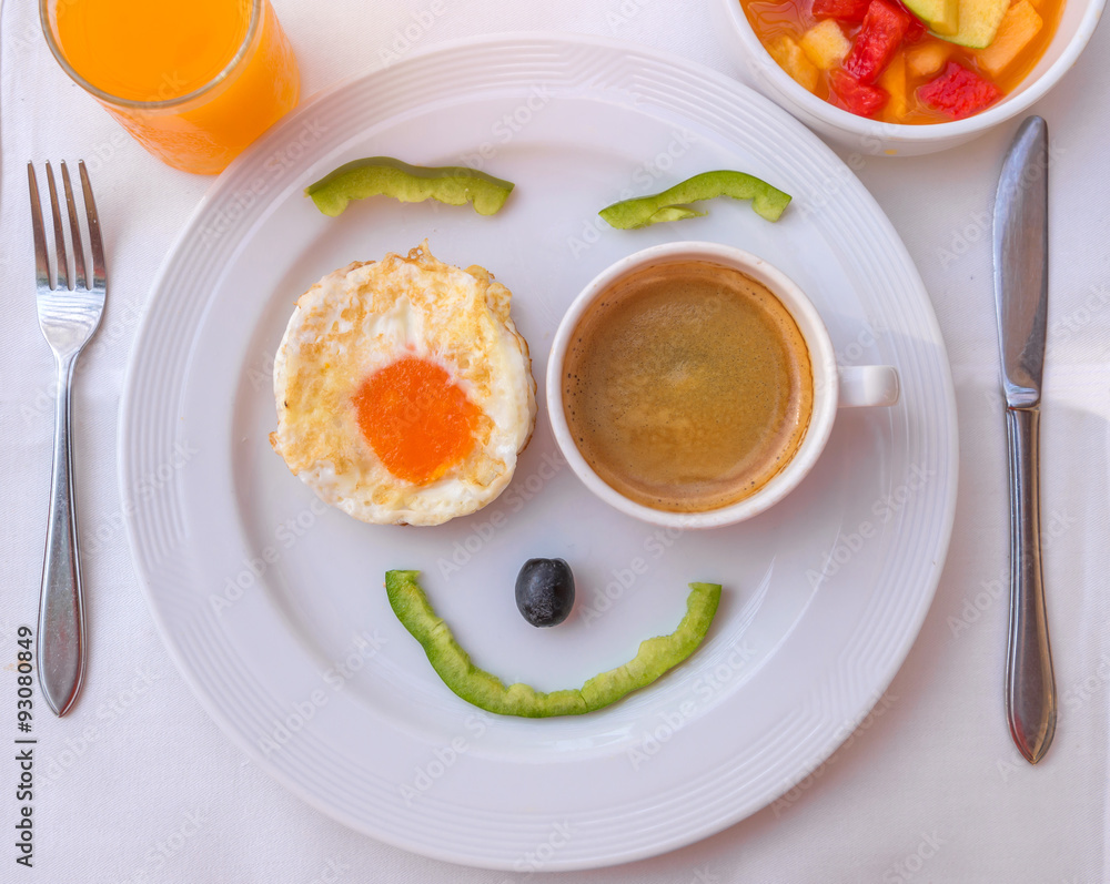 Happy Face Frying Eggs breakfast Happy Face Frying Eggs breakfast