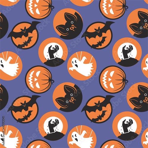 Halloween Seamless Vector Pattern 