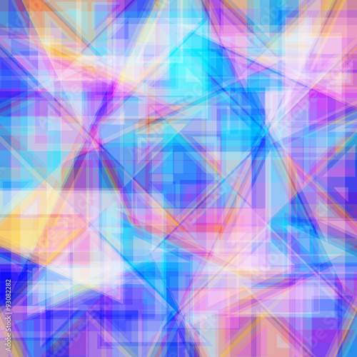 Vector abstract background. Consists of geometric elements. The elements have a triangular shape. In color.