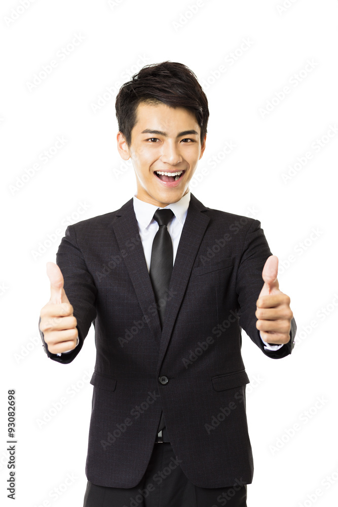 young business man with thumbs up gesture young business man with thumbs up gesture