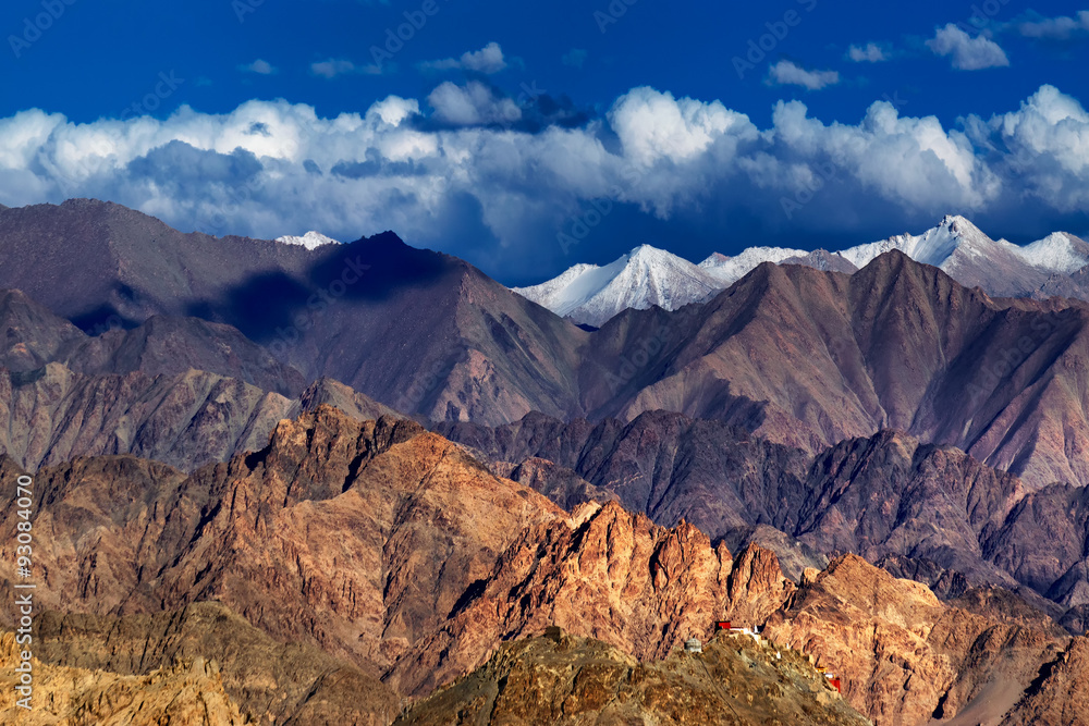 Rocky landscape of Leh City , Ladakh, Jammu and Kashmir, India