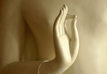 Rollo Buddha Hand des Buddha in Asien  © kiddeephoto