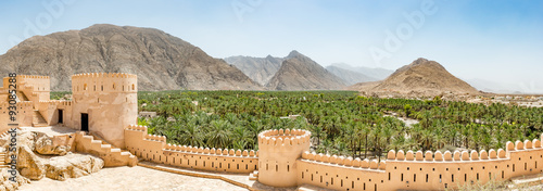 Fotografie, Obraz Panoramic view of Nakhal in the Al Batinah Region of Oman