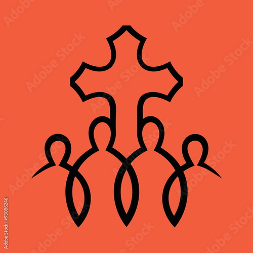 Church logo. United by Christ