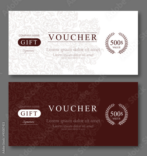Voucher design template.